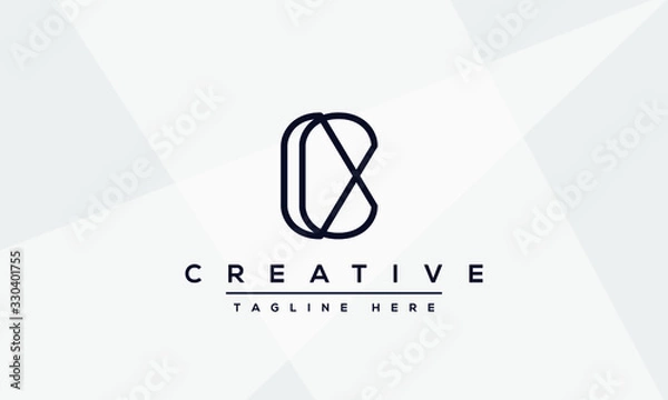 Obraz Modern creative letter C logo design. Minimal C, CC initial based vector icon.
