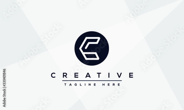 Fototapeta Modern creative letter C logo design. Minimal C, CC initial based vector icon.