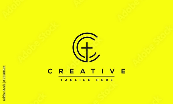 Obraz Modern creative letter C logo design. Minimal C, CC initial based vector icon.