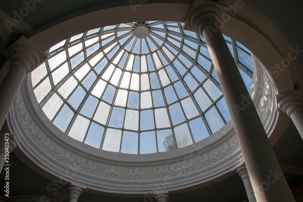 Obraz large glass dome view from inside the building
