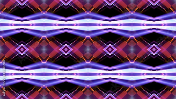 Fototapeta seamless abstract futuristic pattern illustration 3d render