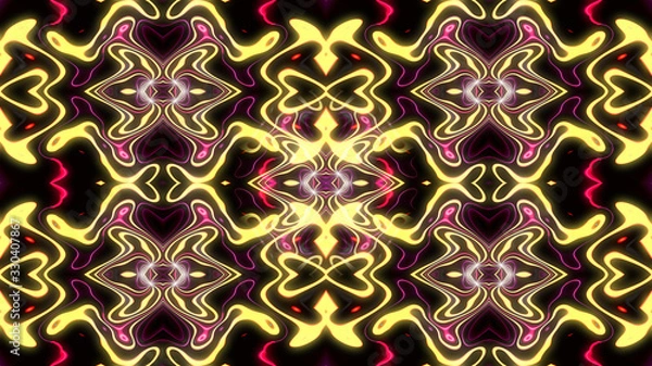 Fototapeta seamless abstract futuristic pattern illustration 3d render