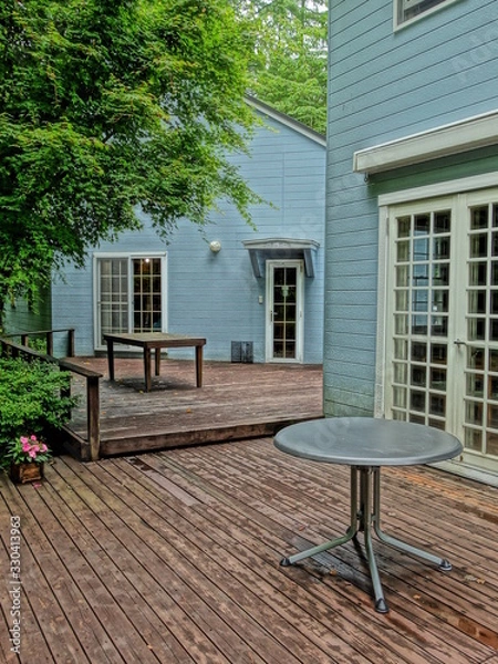 Obraz 青いコテージ