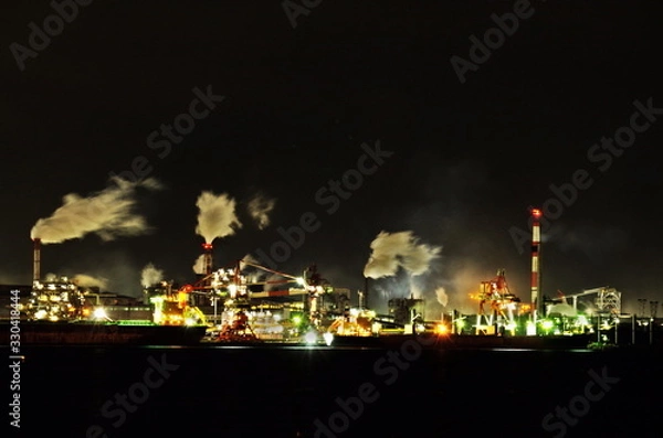 Fototapeta 夜景　工業地帯