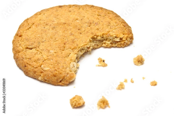 Obraz Cookie with crumbs side view