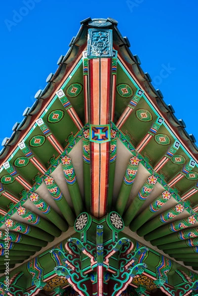 Fototapeta 한국적인 건축물의 지붕 문양 