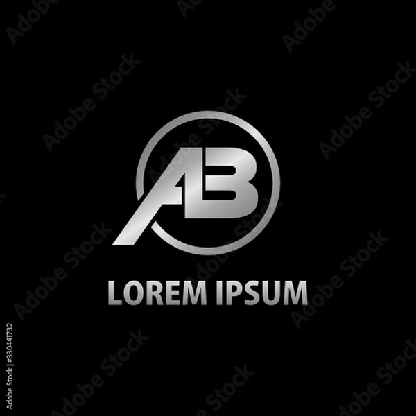 Fototapeta Letter AB logo design vector