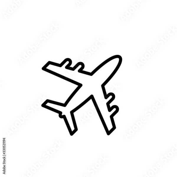 Fototapeta Vector illustration, plane icon design