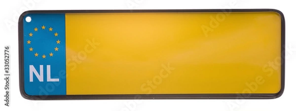 Obraz a dutch number plate