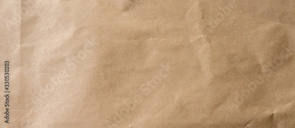 Obraz zmięty papier brązowy tło i tekstura z miejsca na kopię.