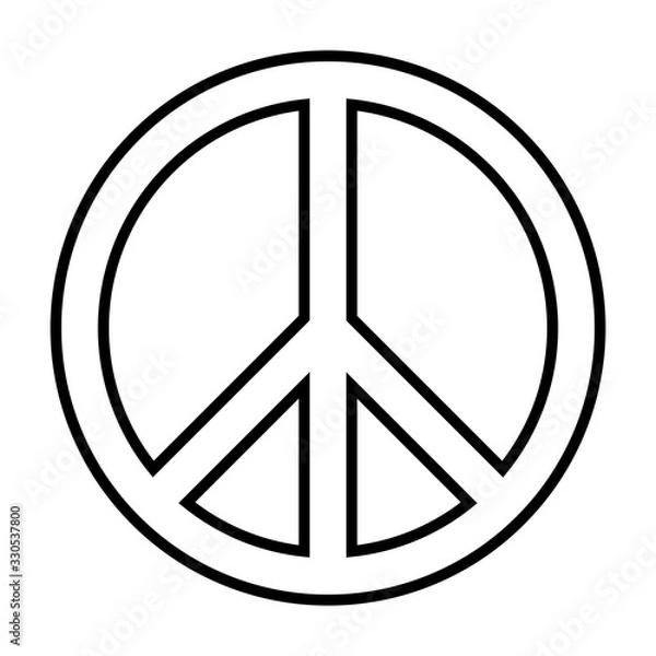 Fototapeta Peace sign icon for applications and websites