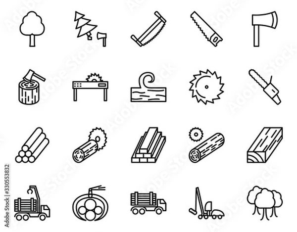 Obraz vector icons set