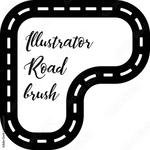 Fototapeta Play mat road brush for illustrator 