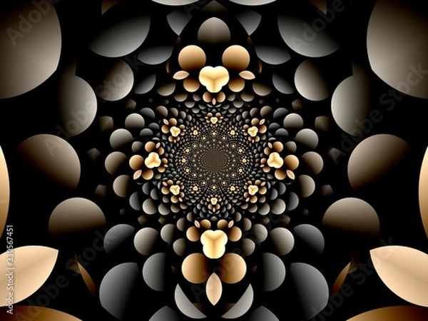 Fototapeta Abstraction in color with various forms 