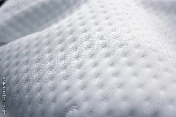 Fototapeta Natural jacquard mattress fabric with a pattern. Close-up photos.