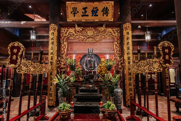Fototapeta Temple of Literature, in downtown Ha Noi, Vietnam. Originally built as a university in 1070 dedicated to Confucius