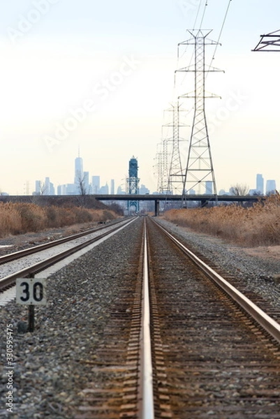 Obraz New York panorama from the railroad perspective.
