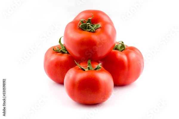 Fototapeta fresh tomatoes isolated on white background