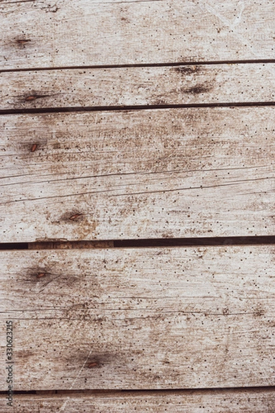 Obraz Background of natural wooden texture. Close-up wood board with naturally relief. Beautiful nature pattern of light old cracked timber.