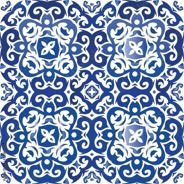 Obraz Portuguese ornamental azulejo ceramic.