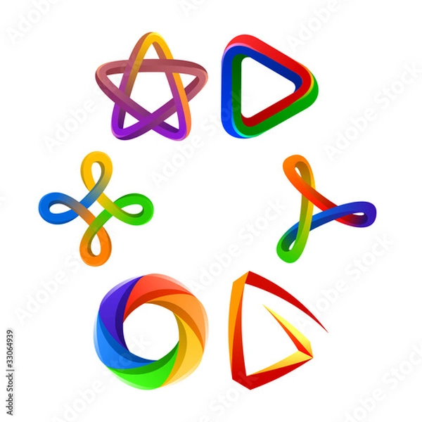 Obraz looping logo elements