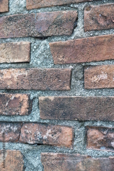 Obraz old red brick wall background