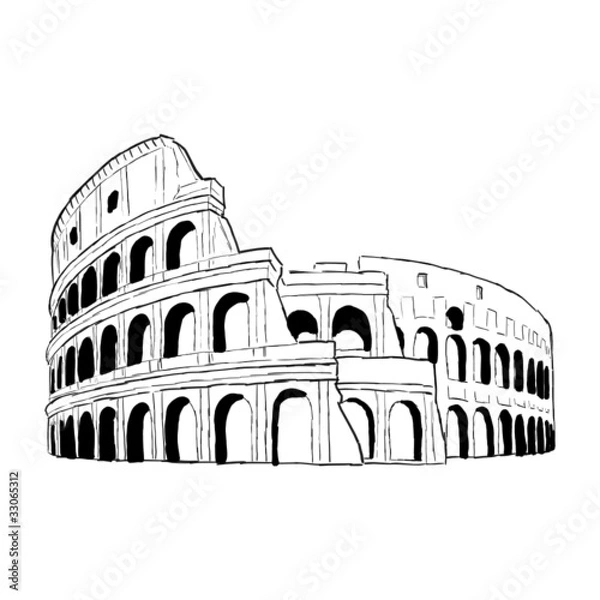 Obraz zeichnung colloseum 4