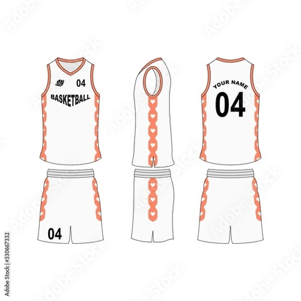 Obraz Basketball jersey set template collection.