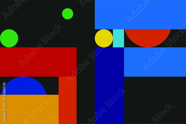 Fototapeta Vector abstract graphic design. Creative geometric wallpaper.