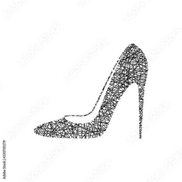 Obraz sketch of high heel woman's shoe