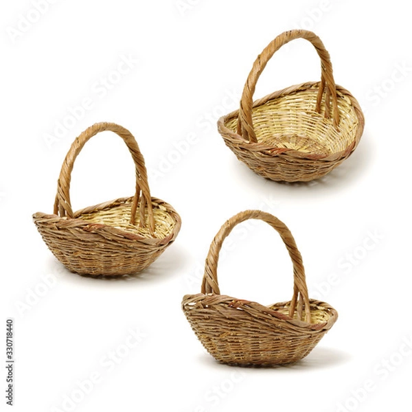 Obraz empty basket on white background 