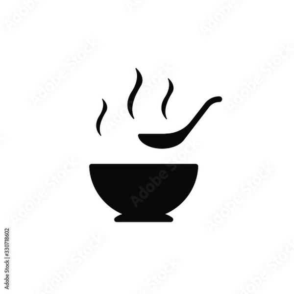 Fototapeta Soup cup icon vector