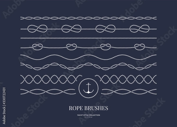 Obraz Nautical rope frames and bordes