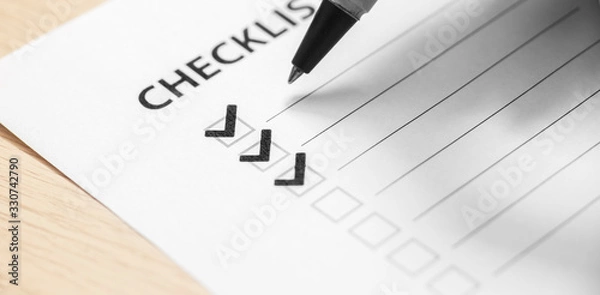 Obraz Filling gap in a checklist