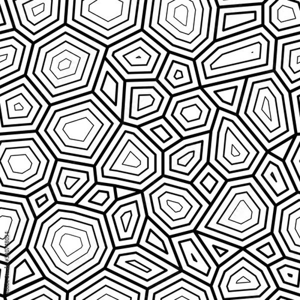 Fototapeta Seamless pattern, ornate turtle shell pattern. vector seamless pattern with hand drawn doodle turtle shell.Vector stock illustration, EPS10