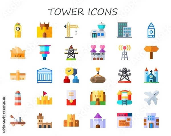 Obraz tower icon set