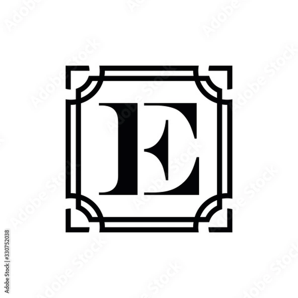 Fototapeta EE E initial letter logo design vector
