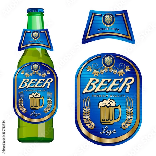 Obraz Beer labels template. Vector Illustration.