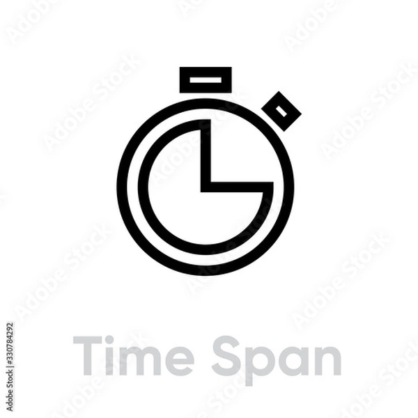 Obraz Time Span icon. Editable Vector Outline