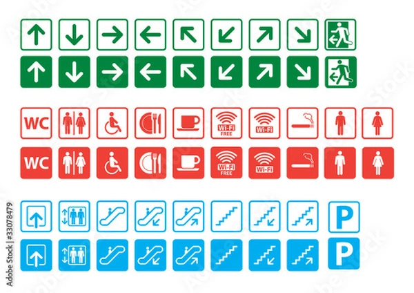 Obraz Navigation signs set