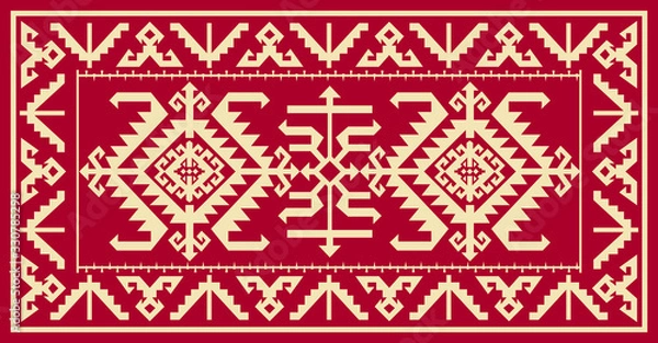 Obraz Dagestan traditional ornament.  .Vector Illustration.