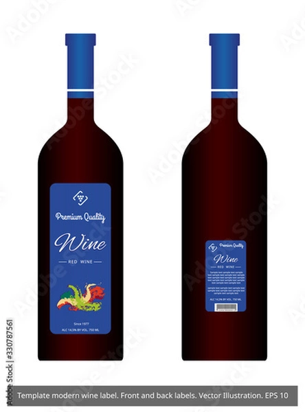 Obraz Wine Labels And Bottles.