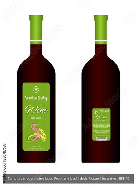 Obraz Wine Labels And Bottles.
