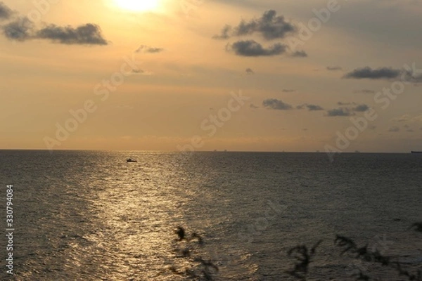 Fototapeta sunset on the beach