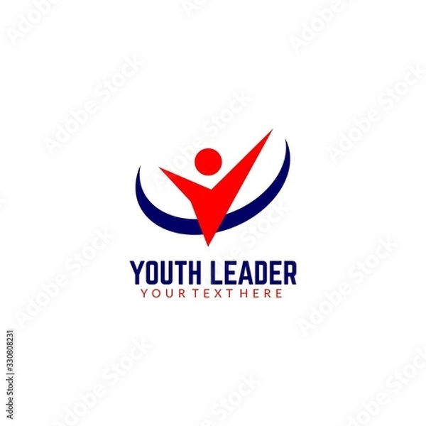 Obraz Abstract logo youth organization activity template