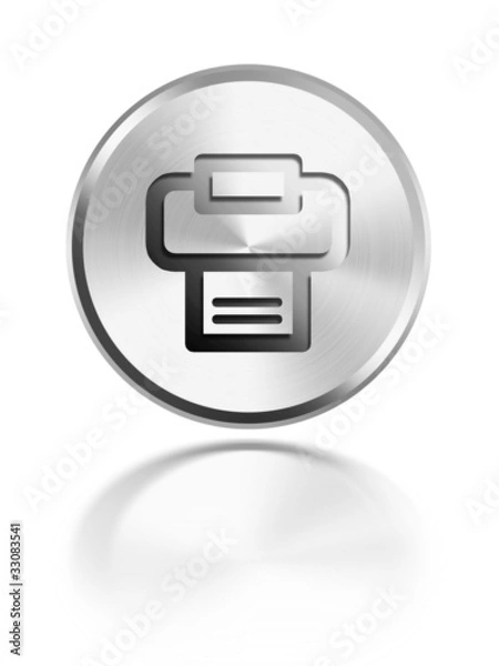 Obraz button aqua icon print