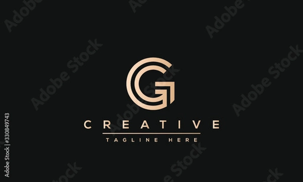 Obraz Modern creative letter G vector logo design. Minimalist G Luxury monogram initial based icon.