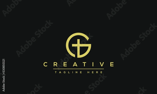 Obraz Modern creative letter G vector logo design. Minimalist G Luxury monogram initial based icon.