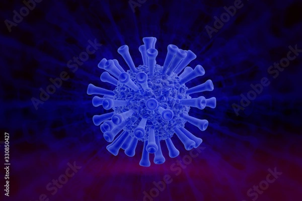 Obraz Corona virus COVID 19 microscope illustration
