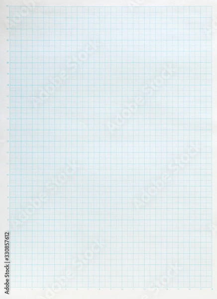 Fototapeta 水色の方眼紙の背景素材